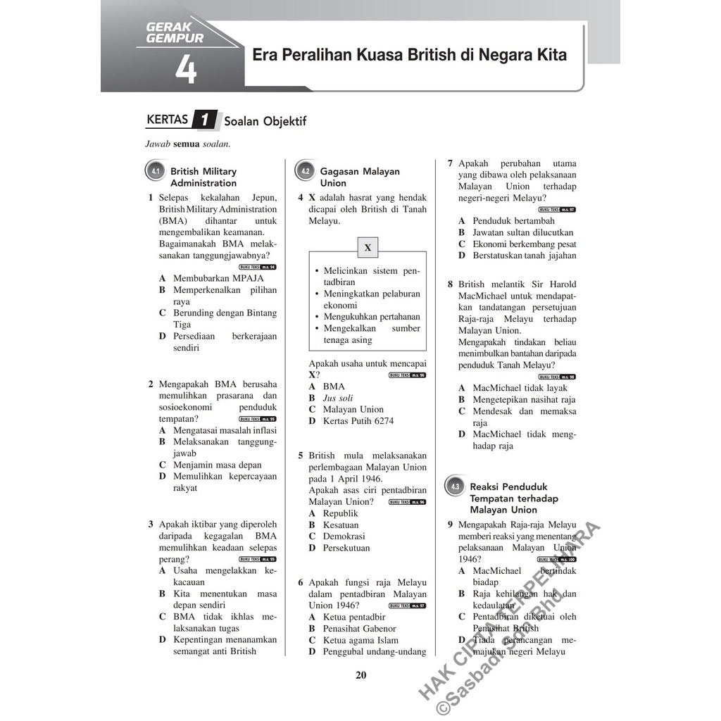 Gerak Gempur SPM Sejarah Tingkatan 4