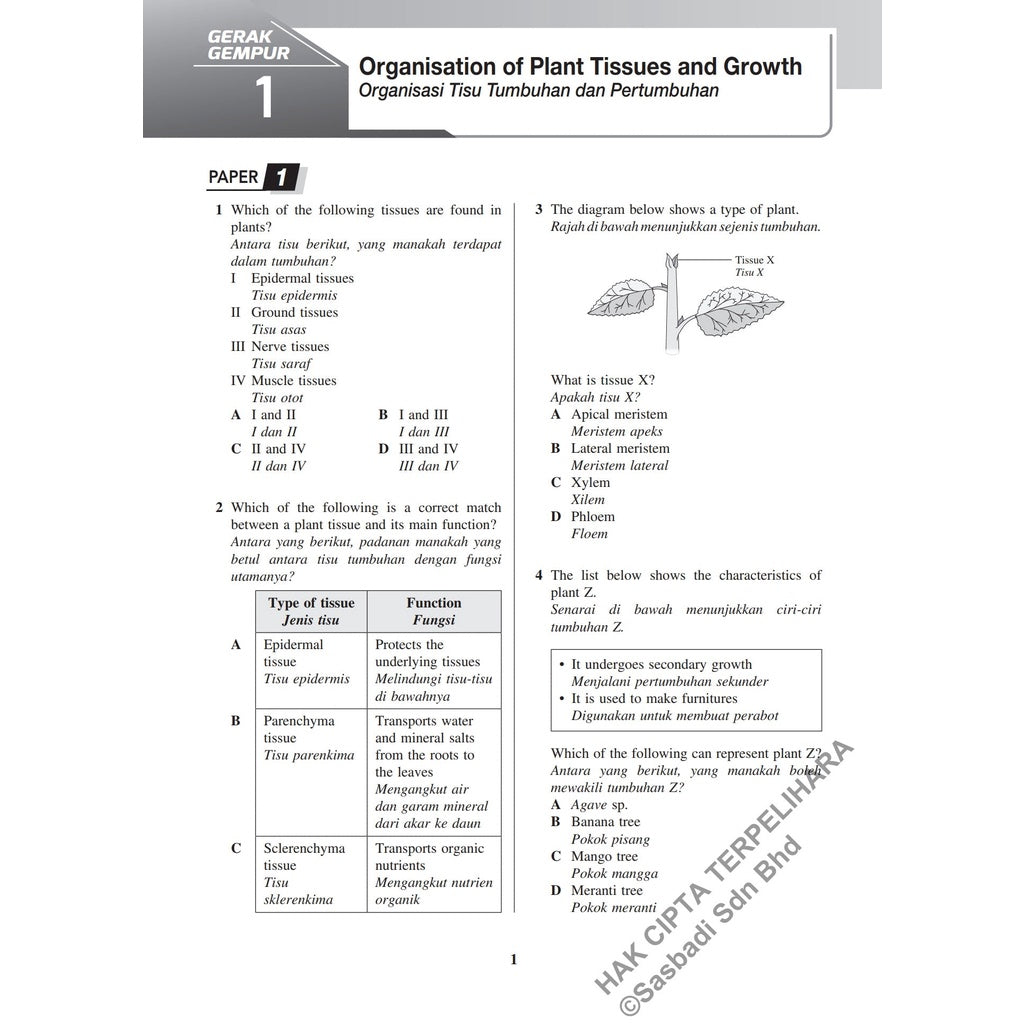 Gerak Gempur SPM Biologi (Bilingual) Tingkatan 5