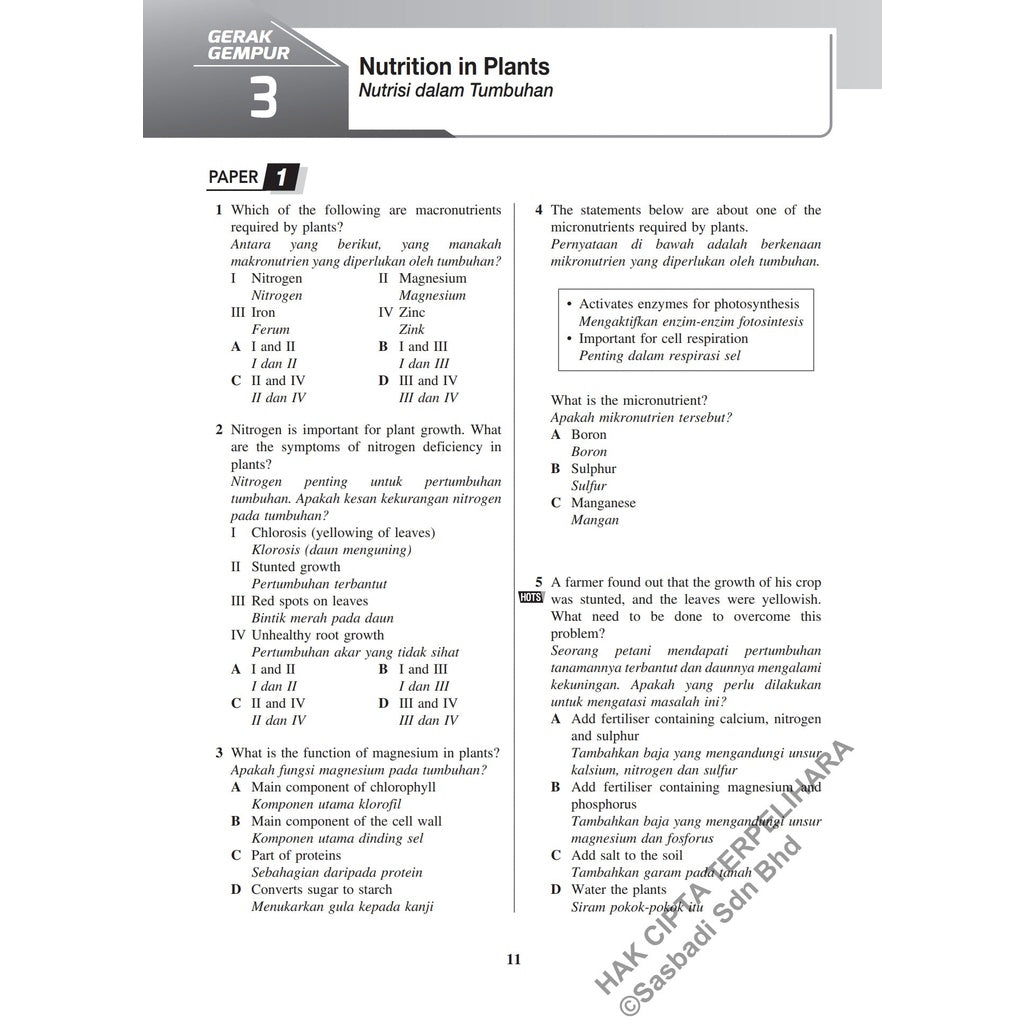 Gerak Gempur SPM Biologi (Bilingual) Tingkatan 5
