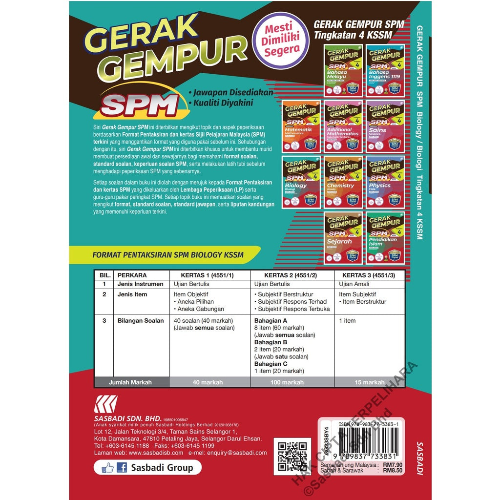 Gerak Gempur SPM Biologi (Bilingual) Tingkatan 4