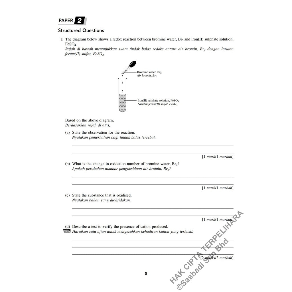 Gerak Gempur SPM Kimia (Bilingual) Tingkatan 5