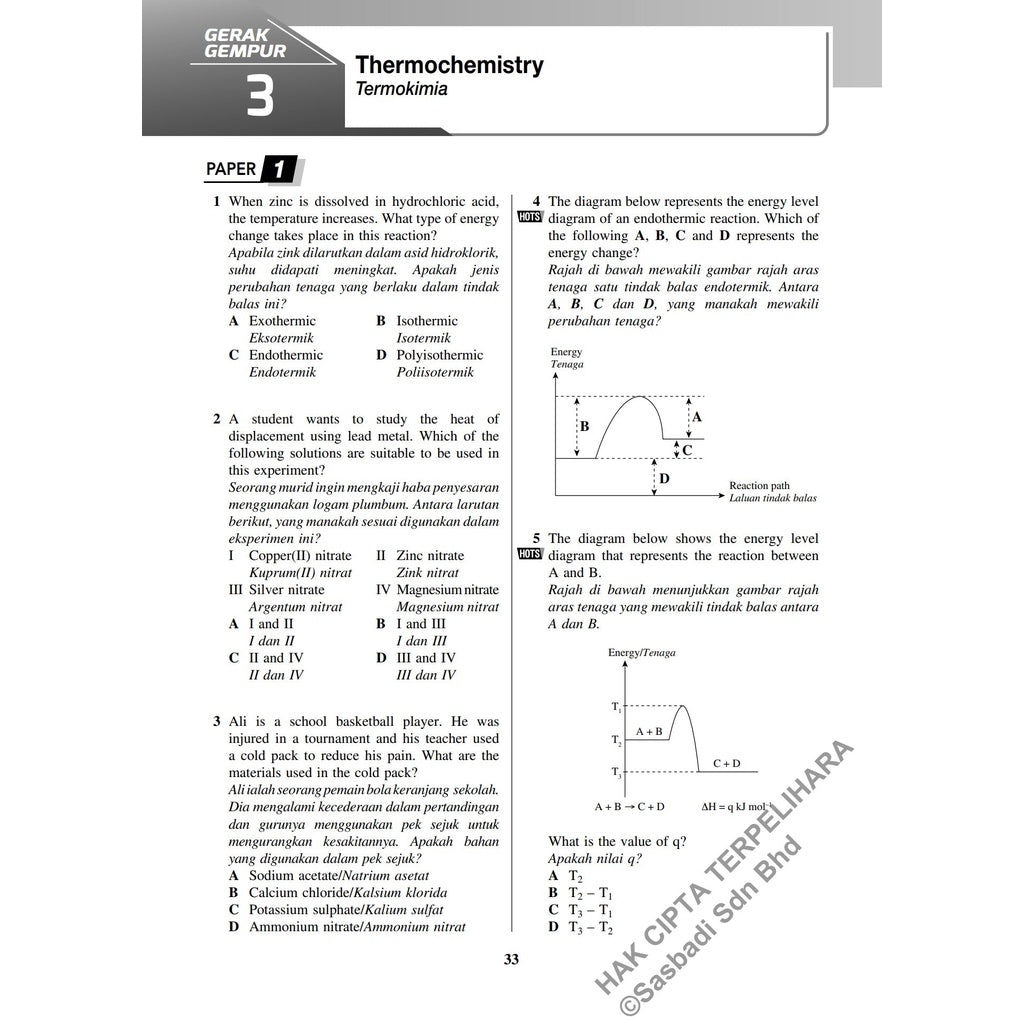 Gerak Gempur SPM Kimia (Bilingual) Tingkatan 5
