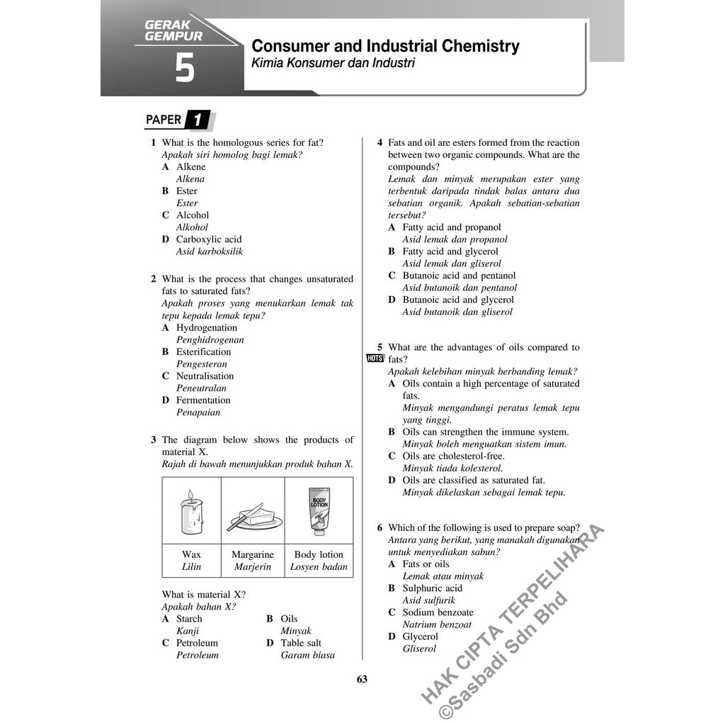Gerak Gempur SPM Kimia (Bilingual) Tingkatan 5