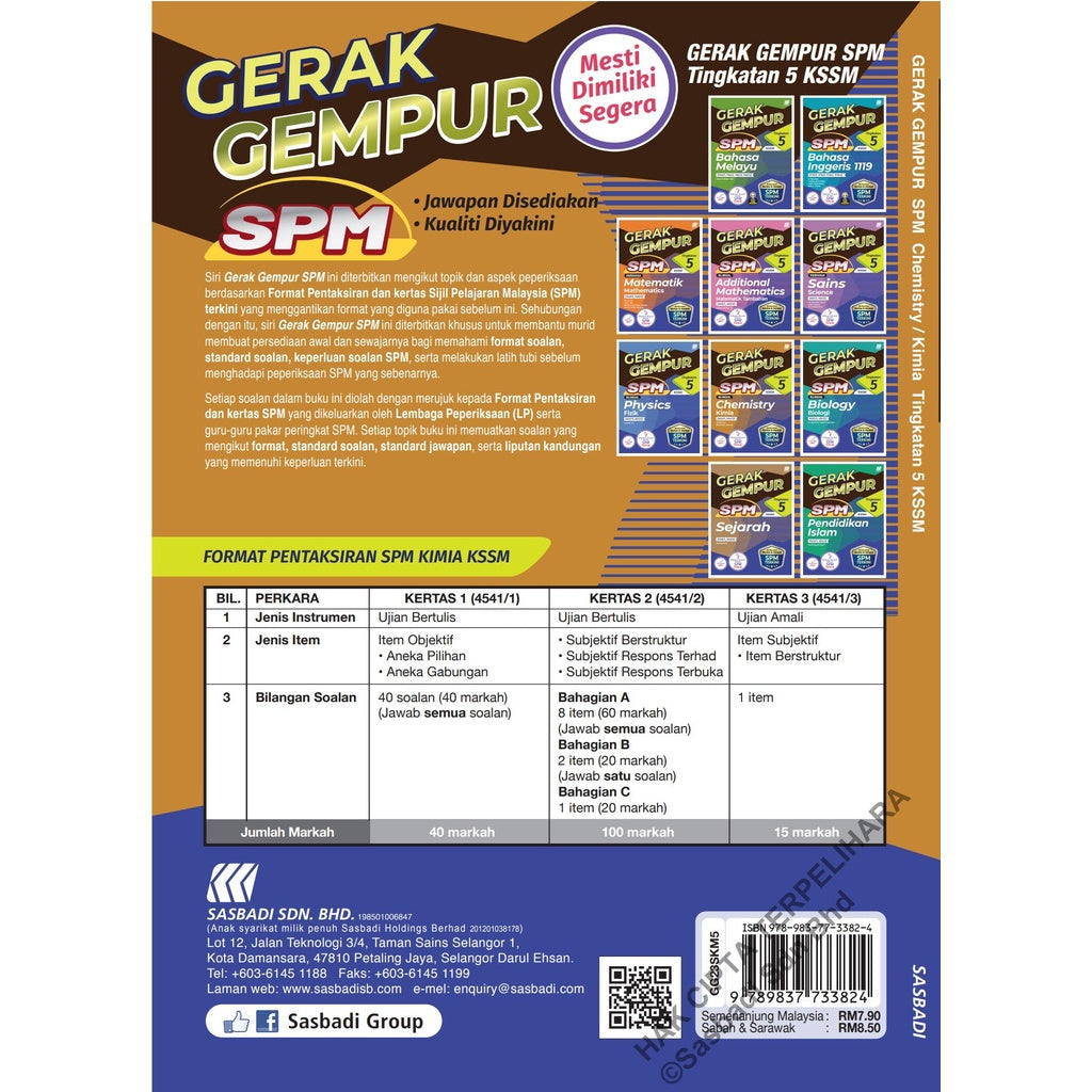 Gerak Gempur SPM Kimia (Bilingual) Tingkatan 5
