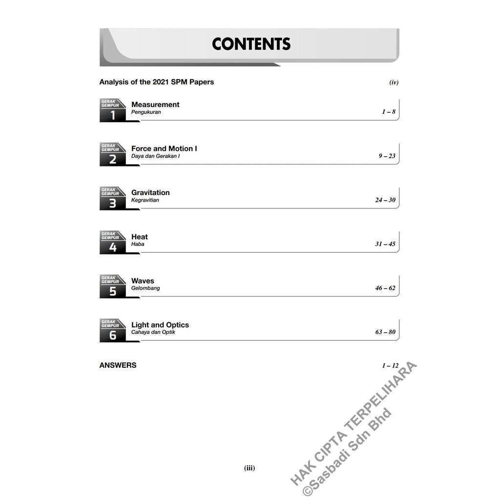 Gerak Gempur SPM Fizik (Bilingual) Tingkatan 4