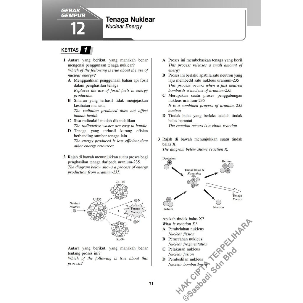 Gerak Gempur SPM Sains (Bilingual) Tingkatan 4