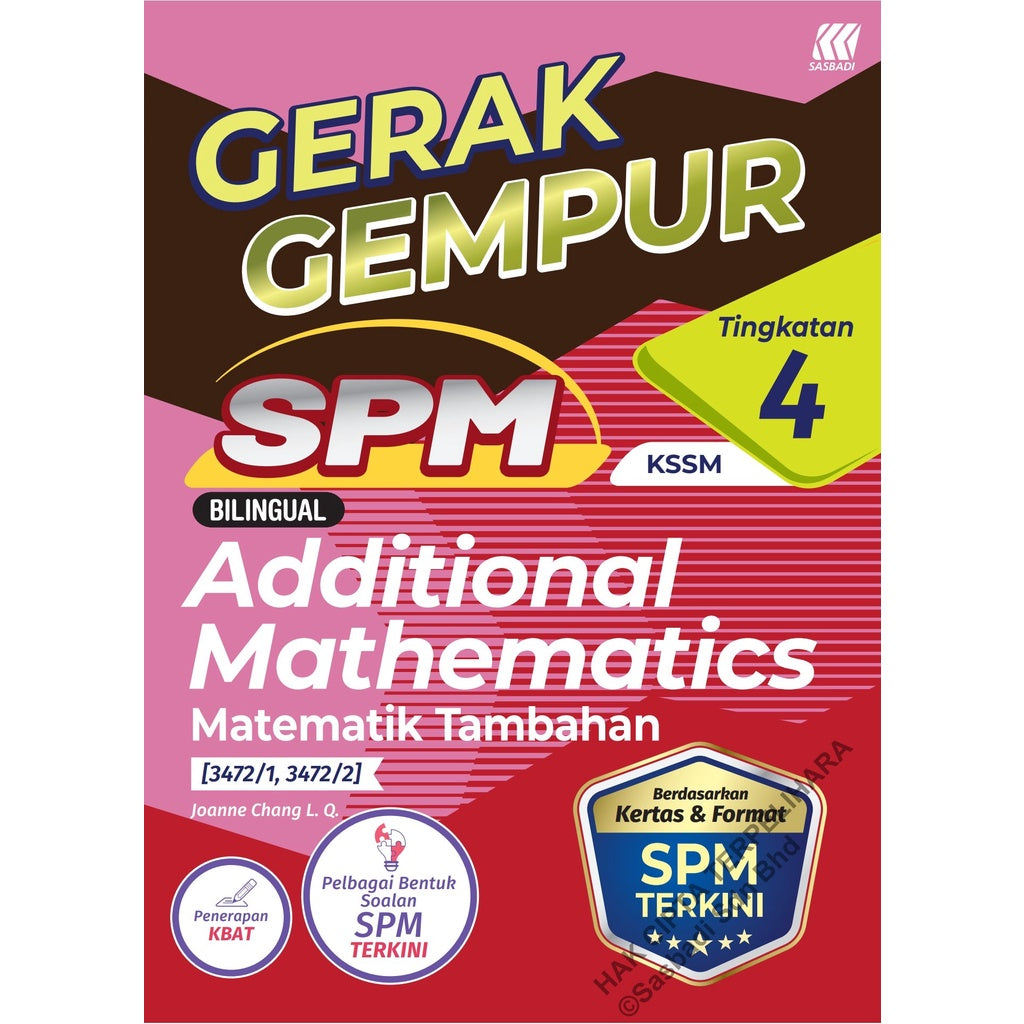Gerak Gempur SPM Matematik Tambahan (Bilingual) Tingkatan 4