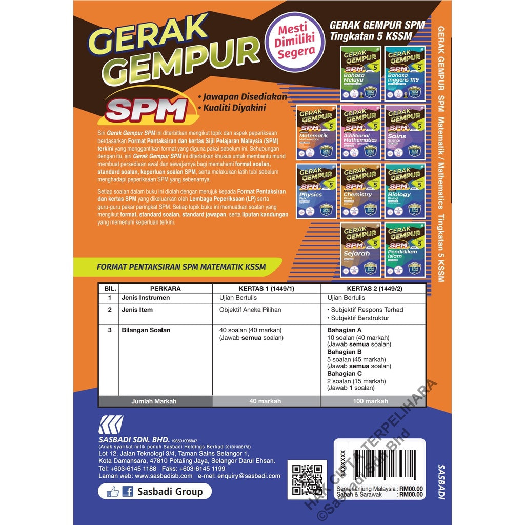 Gerak Gempur SPM Matematik (Bilingual) Tingkatan 5