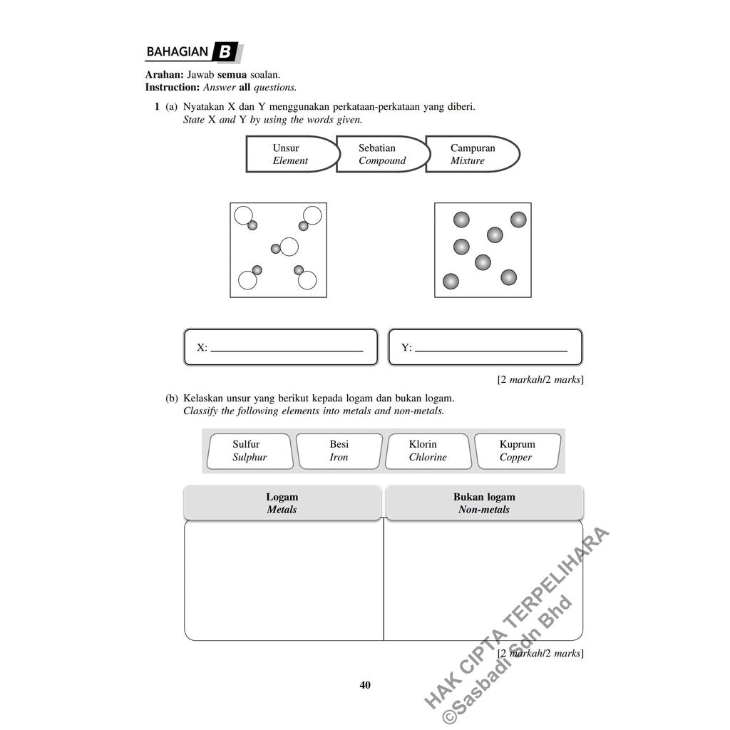 Gerak Gempur UASA KSSM Sains (Bilingual) Tingkatan 1