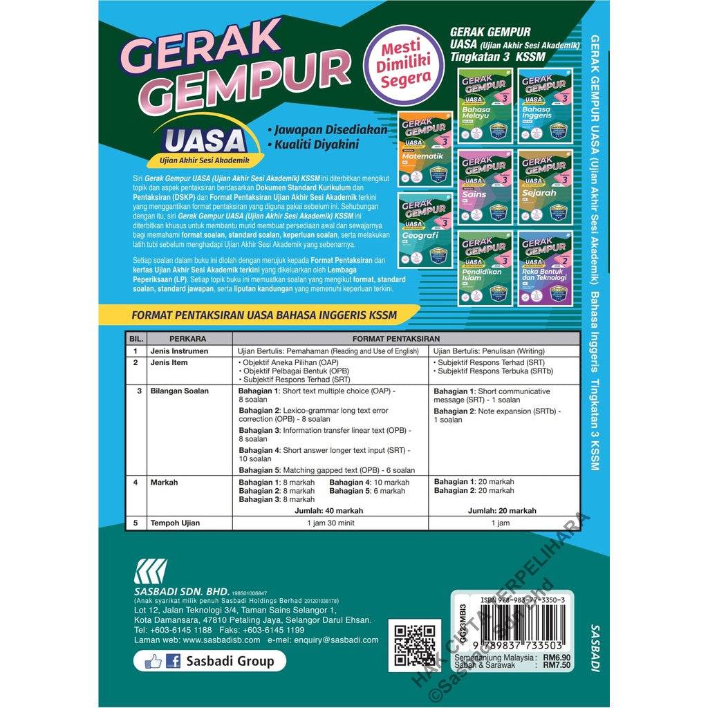 Gerak Gempur UASA KSSM English Form 3