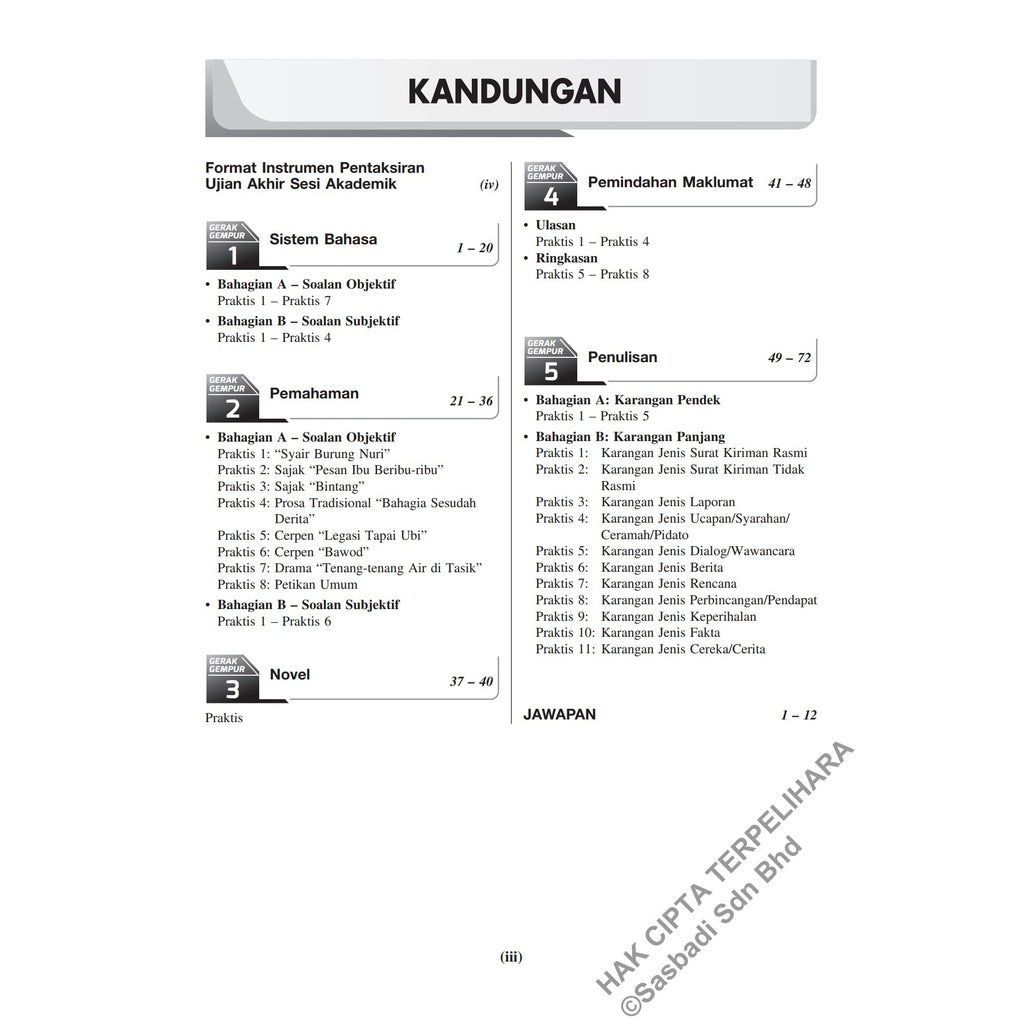 Gerak Gempur UASA KSSM Bahasa Melayu Tingkatan 3