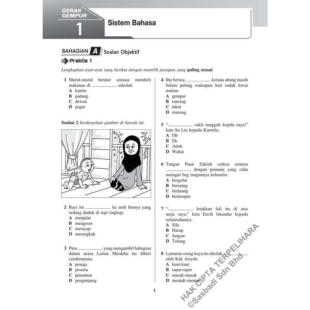 Gerak Gempur UASA KSSM Bahasa Melayu Tingkatan 1