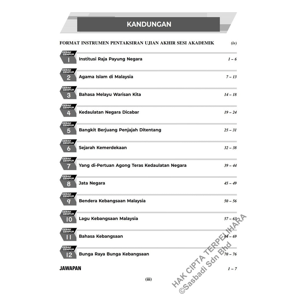 Gerak Gempur UASA KSSR Sejarah Tahun 5