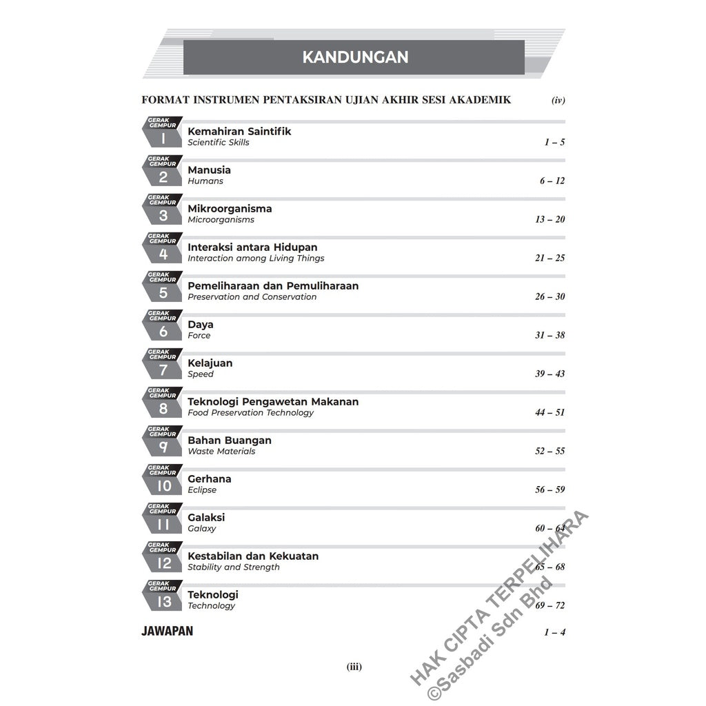 Gerak Gempur UASA KSSR Sains Tahun 6
