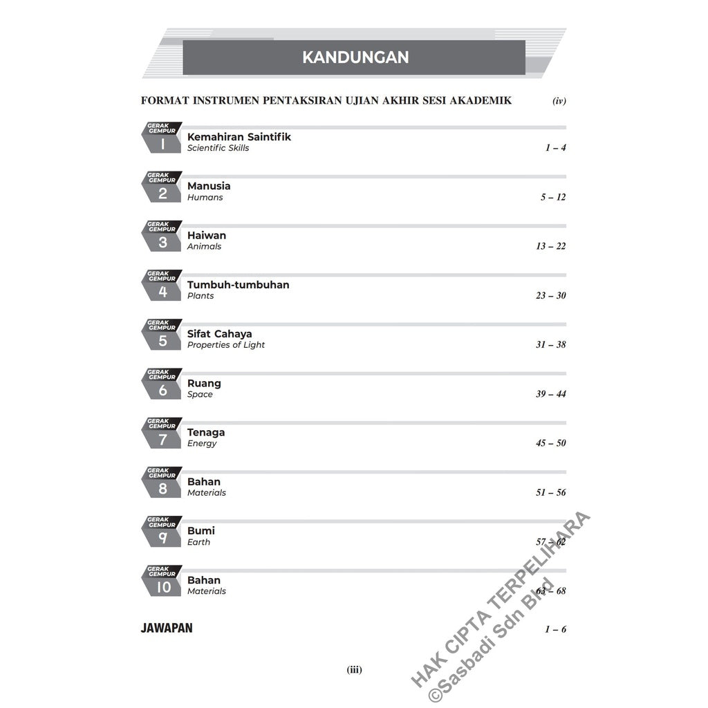 Gerak Gempur UASA KSSR Sains Tahun 4