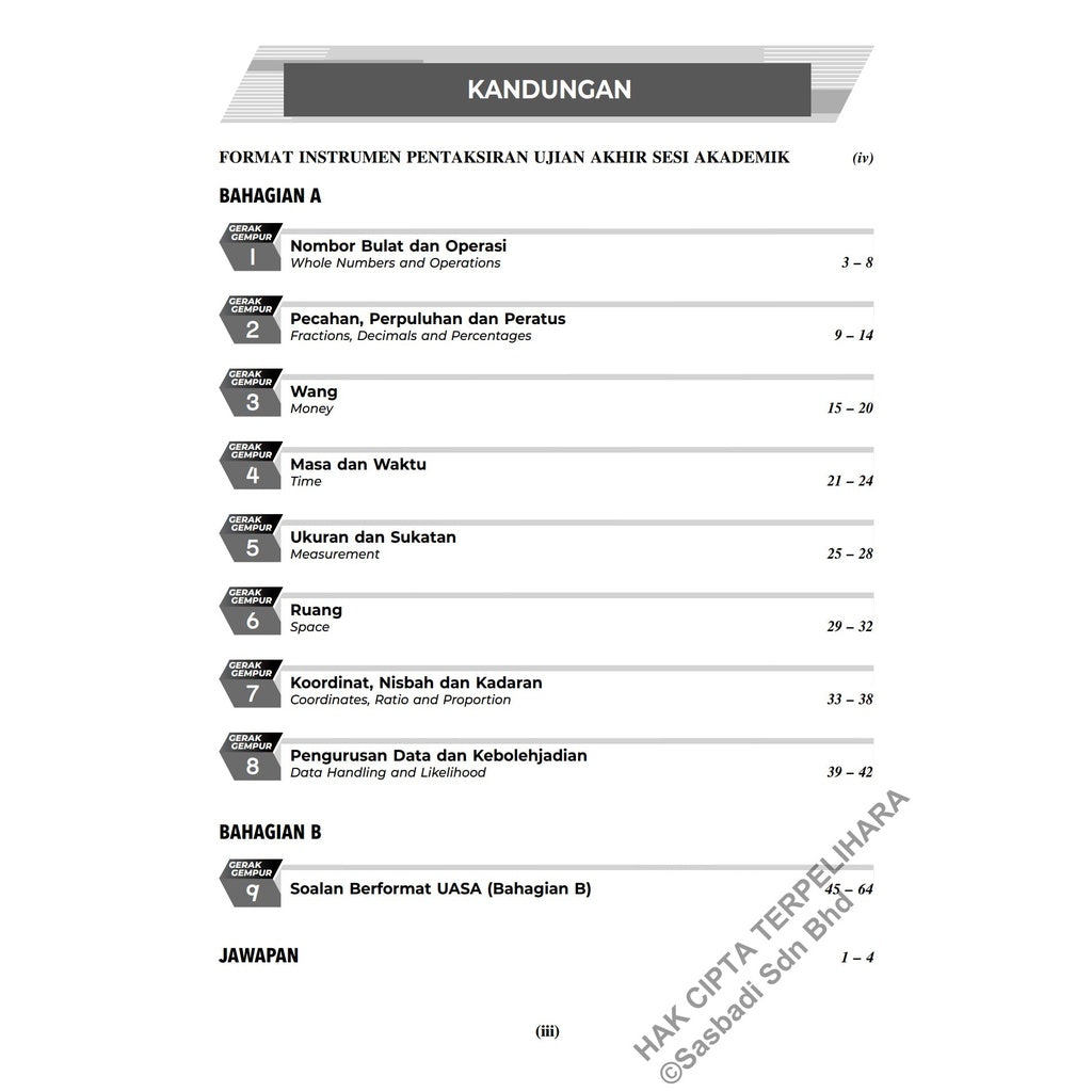 Gerak Gempur UASA KSSR Matematik Tahun 6