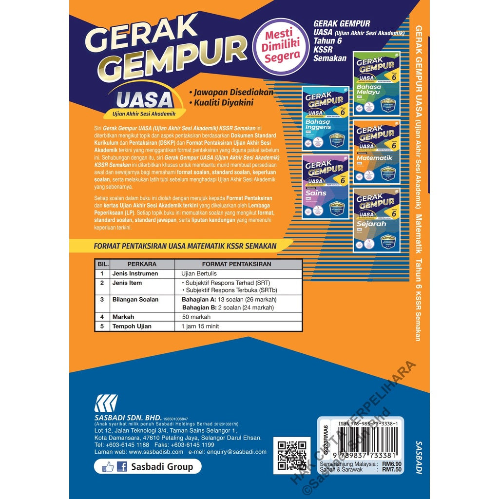 Gerak Gempur UASA KSSR Matematik Tahun 6