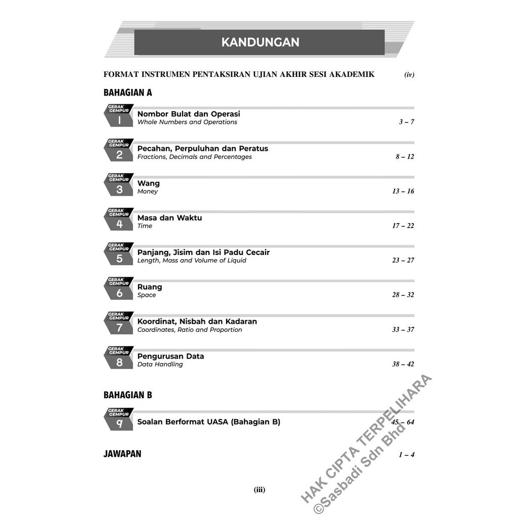 Gerak Gempur UASA KSSR Matematik Tahun 5