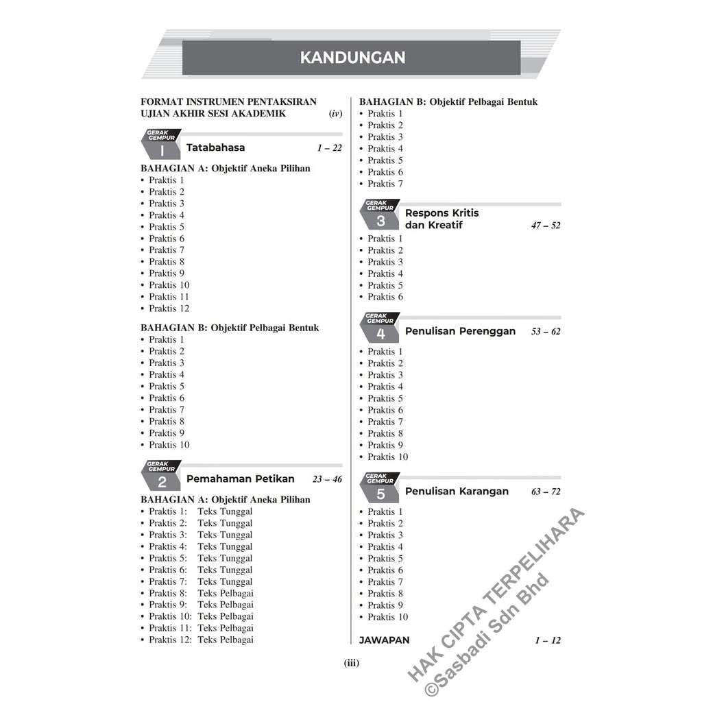 Gerak Gempur UASA KSSR Bahasa Melayu Tahun 6