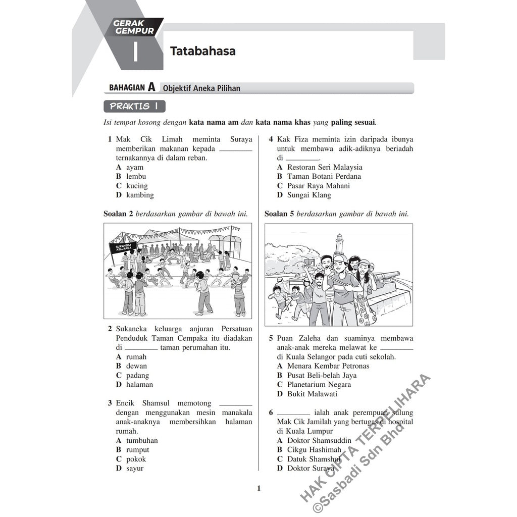Gerak Gempur UASA KSSR Bahasa Melayu Tahun 6