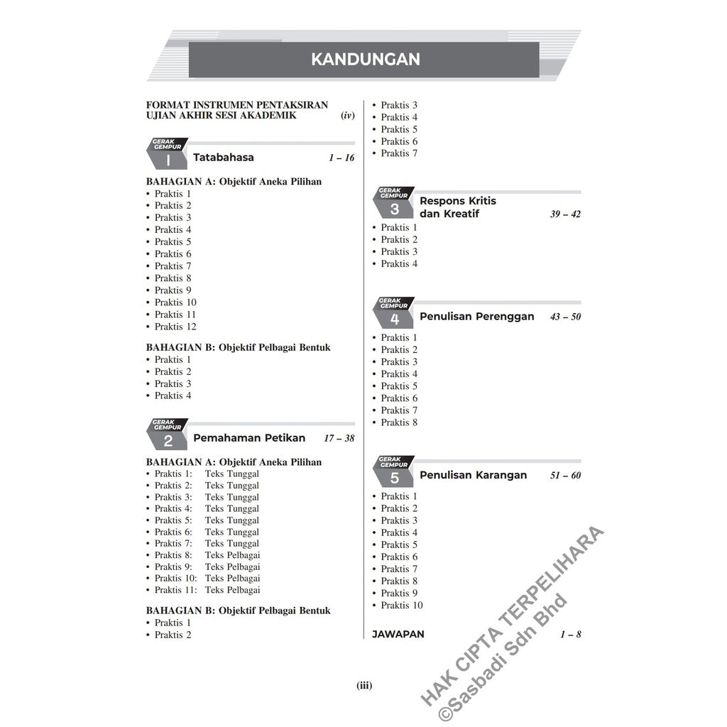 Gerak Gempur UASA KSSR Bahasa Melayu Tahun 5