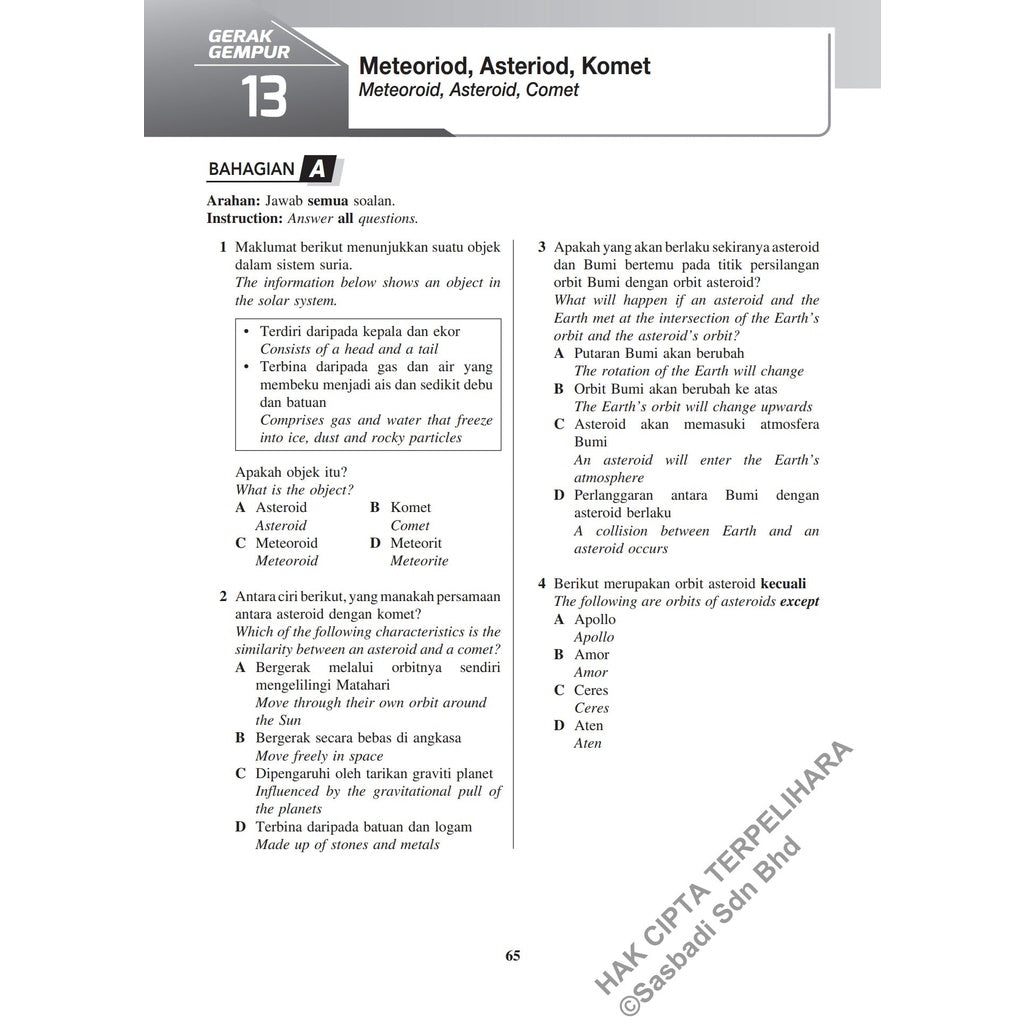 Gerak Gempur UASA KSSM Sains (Bilingual) Tingkatan 2