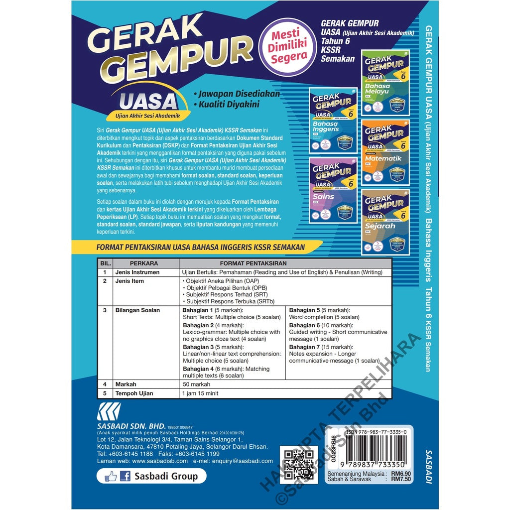 Gerak Gempur UASA KSSR English Year 6
