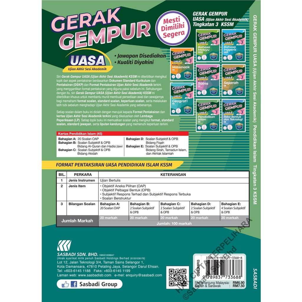 Gerak Gempur UASA KSSM Pendidikan Islam Tingkatan 3