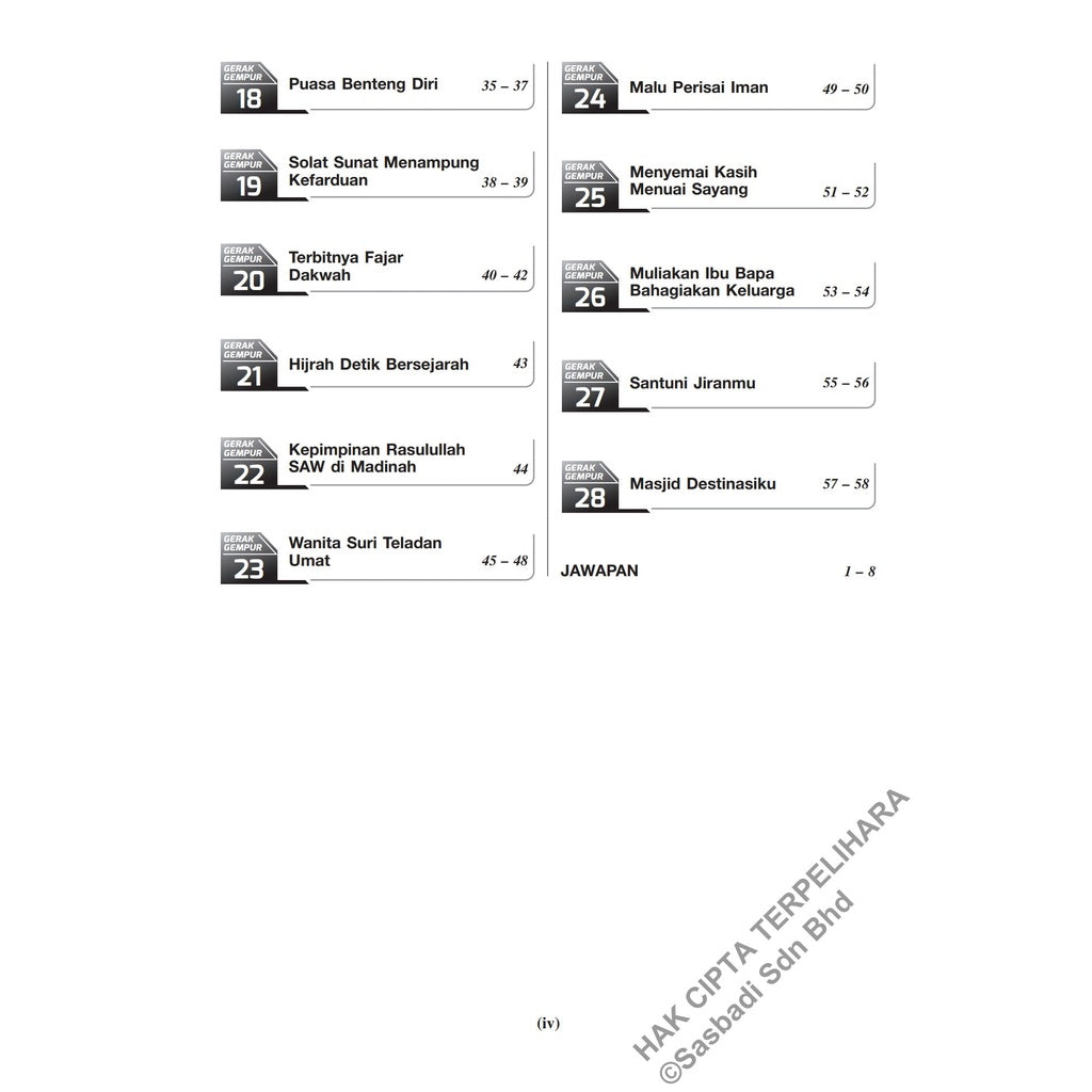 Gerak Gempur UASA KSSM Pendidikan Islam Tingkatan 2