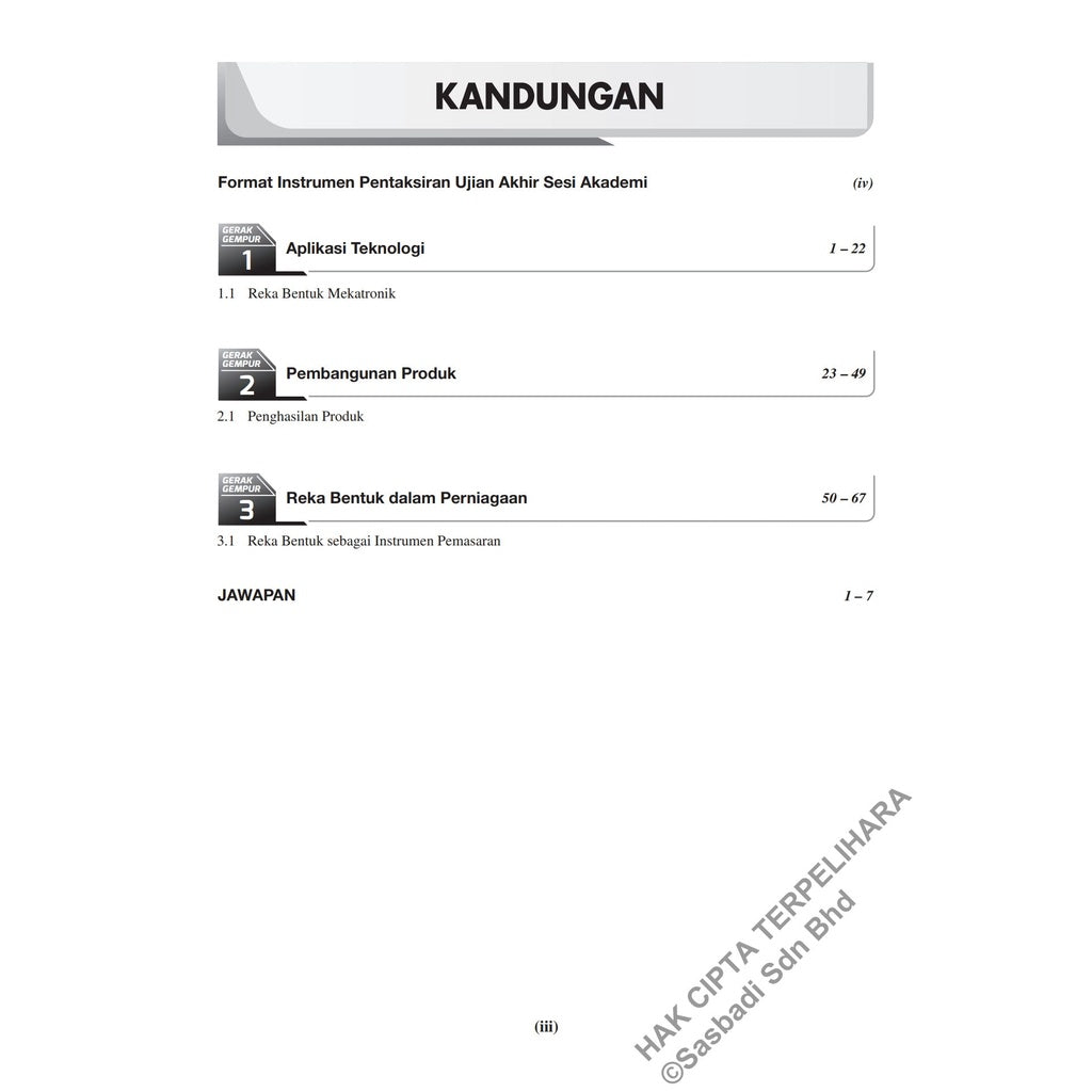 Gerak Gempur UASA KSSM Reka Bentuk & Teknologi Tingkatan 3