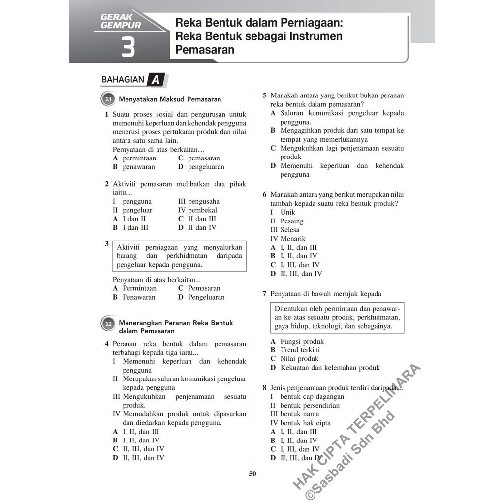 Gerak Gempur UASA KSSM Reka Bentuk & Teknologi Tingkatan 3
