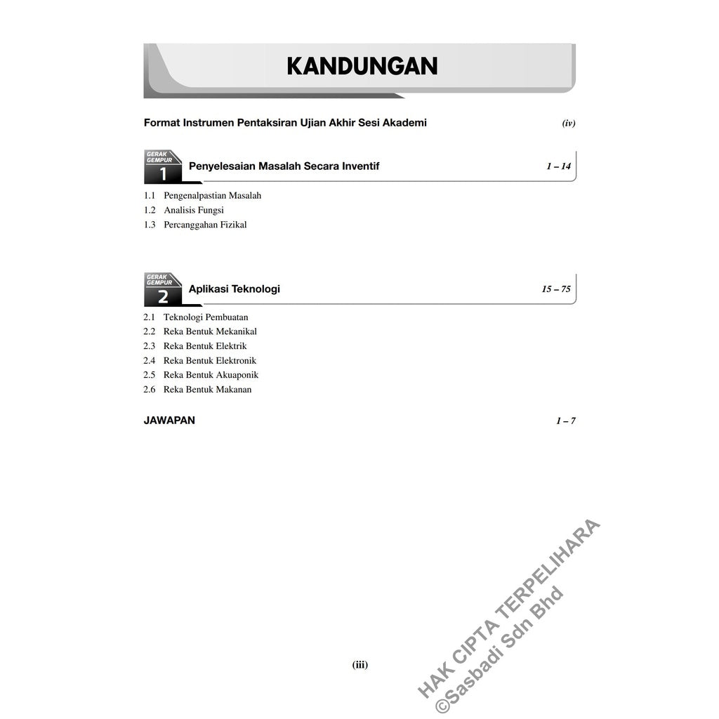 Gerak Gempur UASA KSSM Reka Bentuk & Teknologi Tingkatan 2