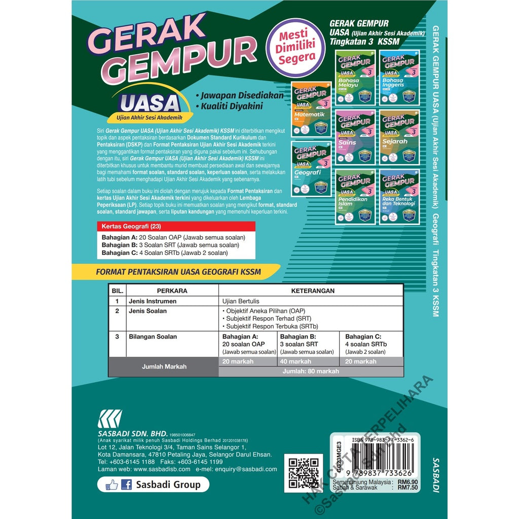 Gerak Gempur UASA KSSM Geografi Tingkatan 3