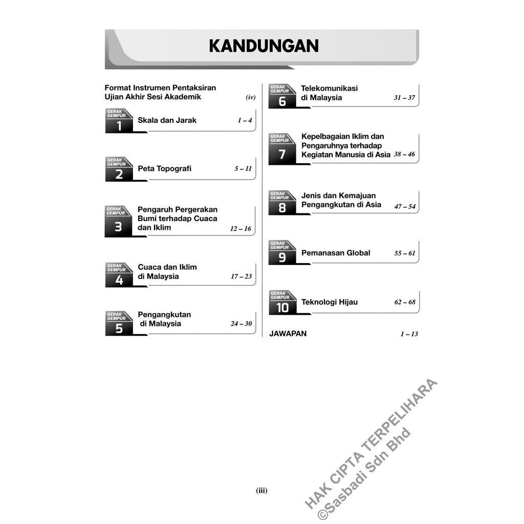 Gerak Gempur UASA KSSM Geografi Tingkatan 2