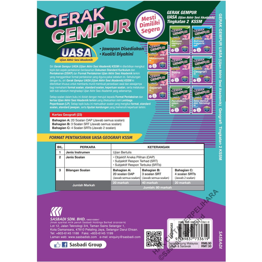 Gerak Gempur UASA KSSM Geografi Tingkatan 2