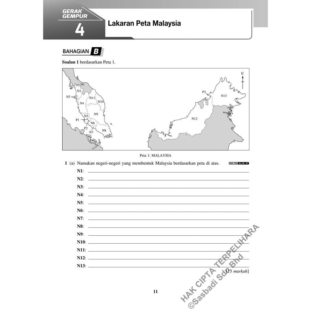 Gerak Gempur UASA KSSM Geografi Tingkatan 1