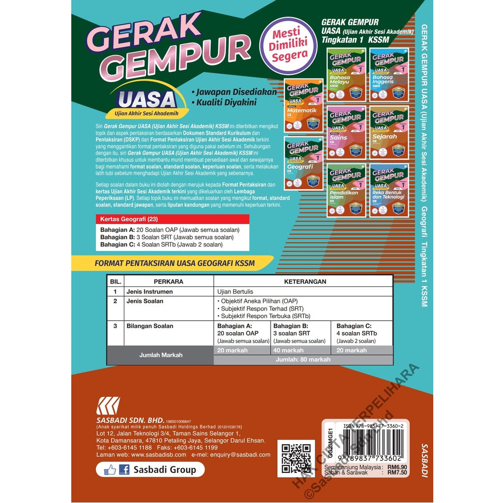 Gerak Gempur UASA KSSM Geografi Tingkatan 1