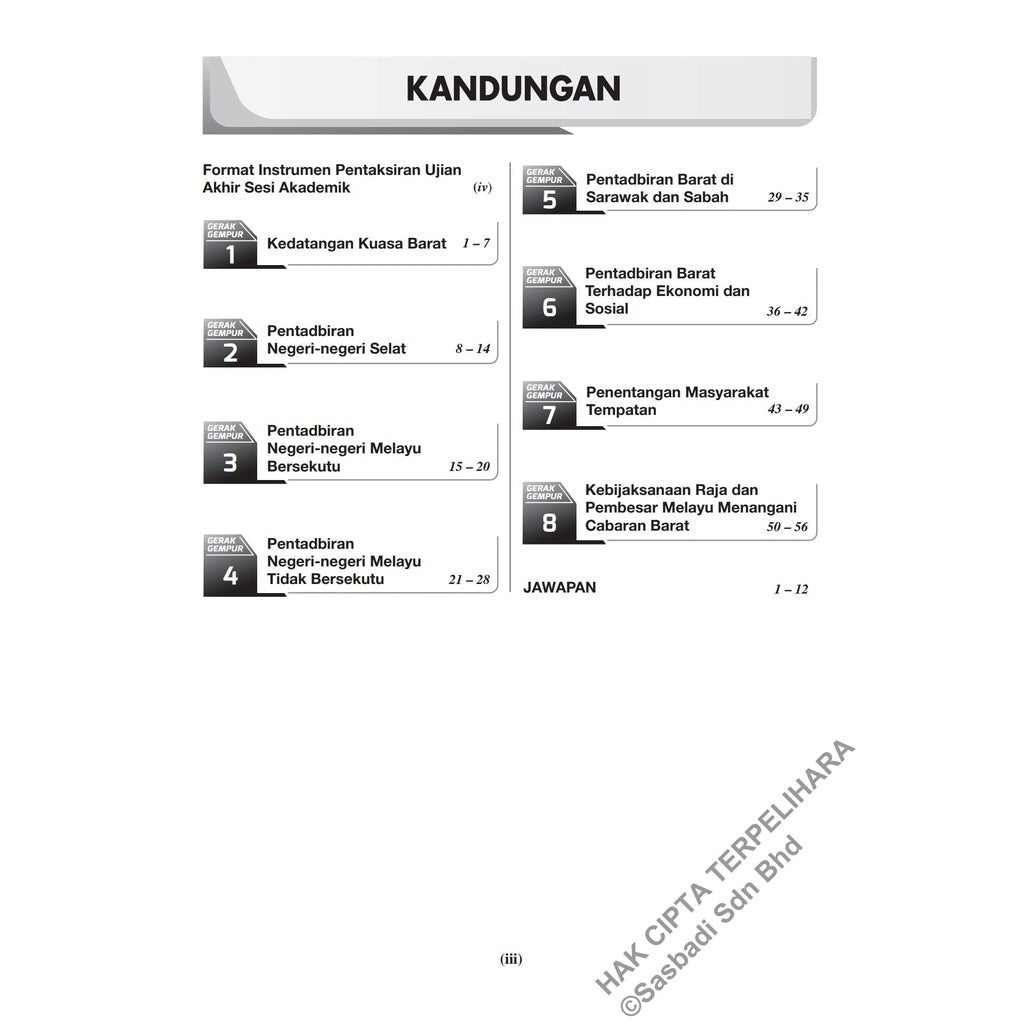 Gerak Gempur UASA KSSM Sejarah Tingkatan 3