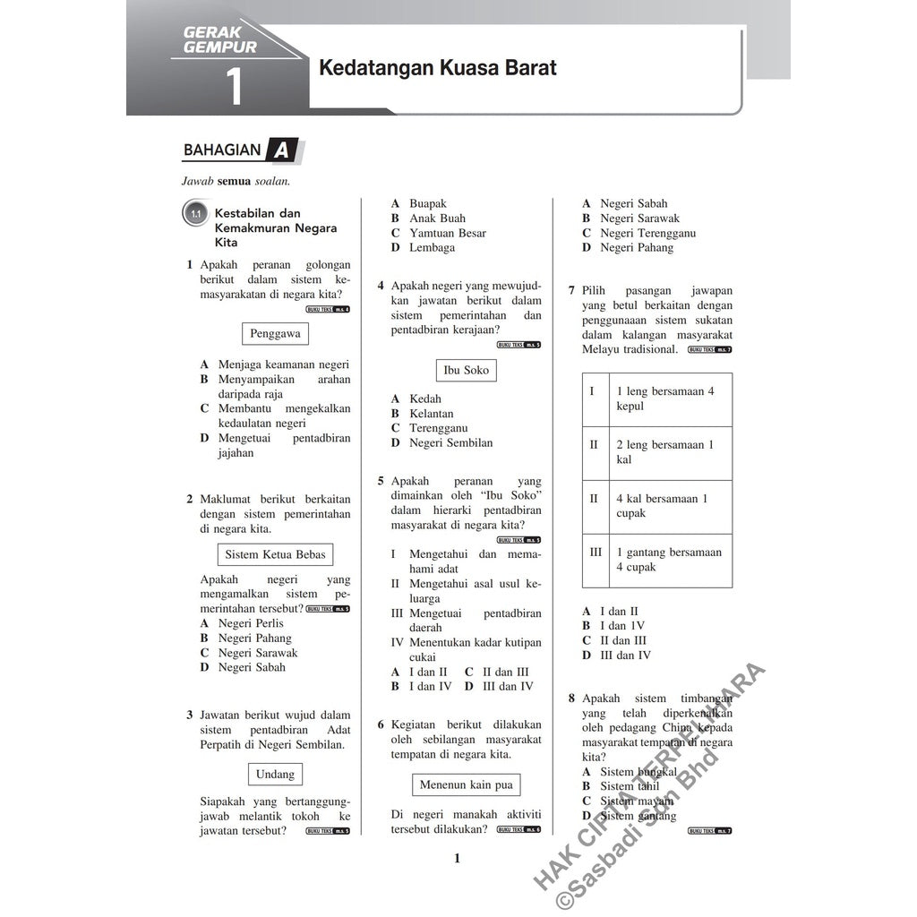 Gerak Gempur UASA KSSM Sejarah Tingkatan 3