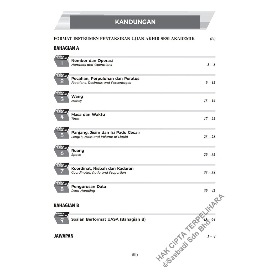 Gerak Gempur UASA KSSR Matematik Tahun 4