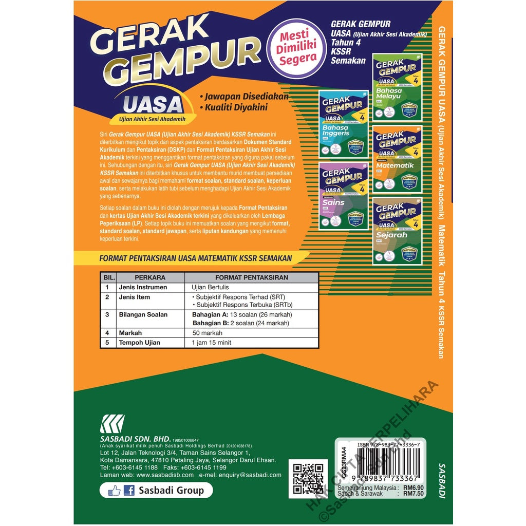 Gerak Gempur UASA KSSR Matematik Tahun 4