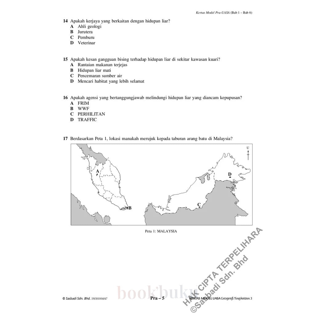 Kertas Model UASA KSSM Geografi Tingkatan 3 (Edisi Semakan)