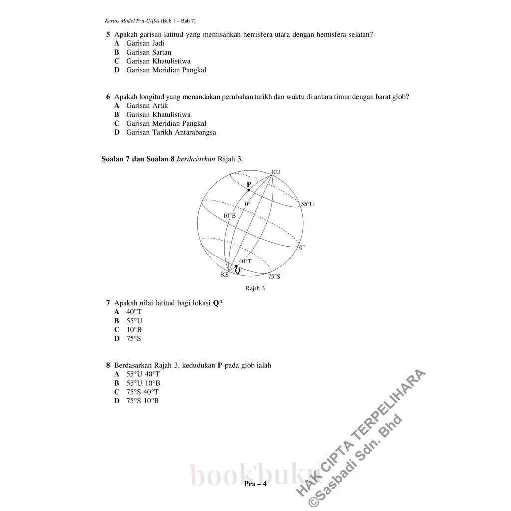 Kertas Model UASA KSSM Geografi Tingkatan 1 (Edisi Semakan)