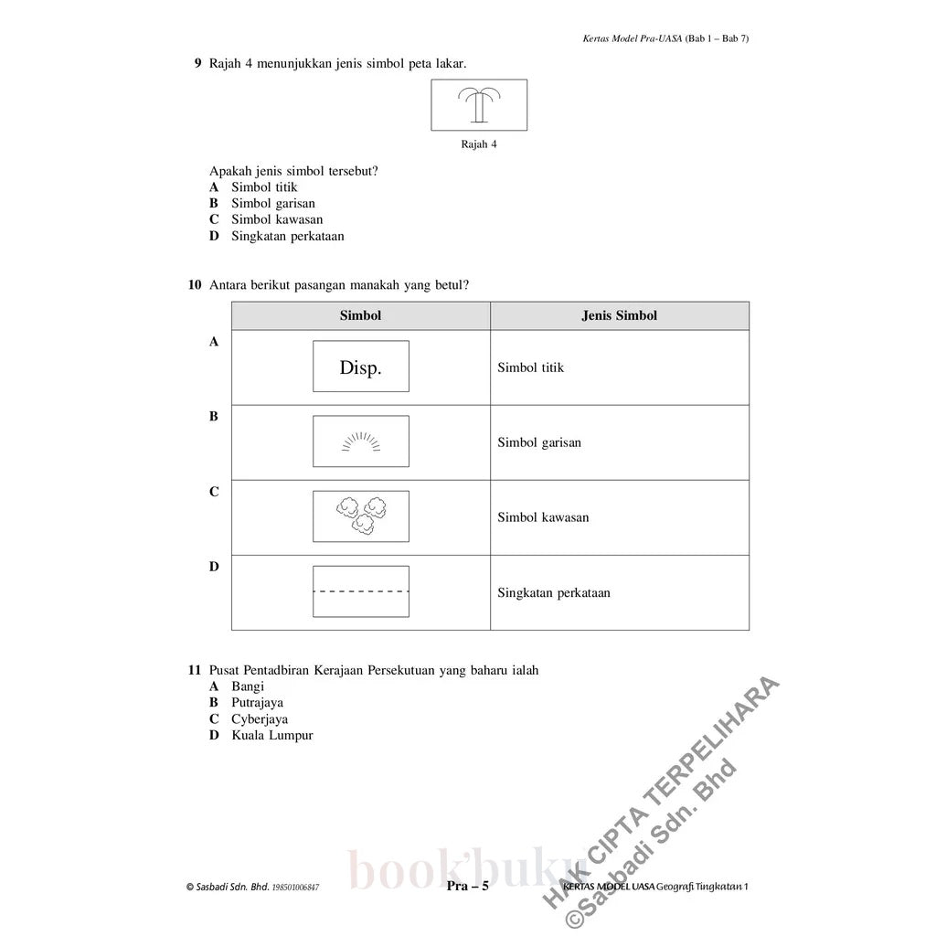 Kertas Model UASA KSSM Geografi Tingkatan 1 (Edisi Semakan)