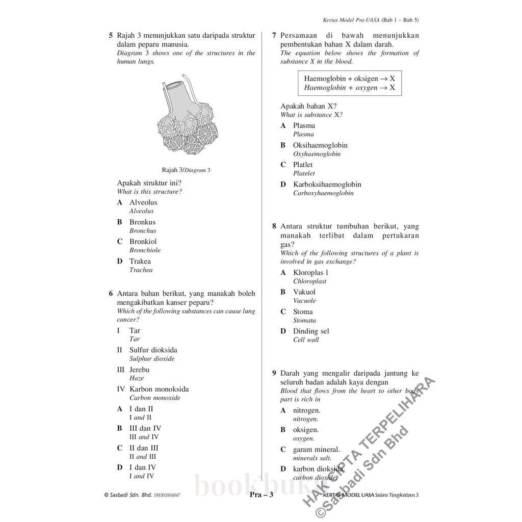 Kertas Model UASA KSSM Matematik (Bilingual) Tingkatan 3 (Edisi Semakan)