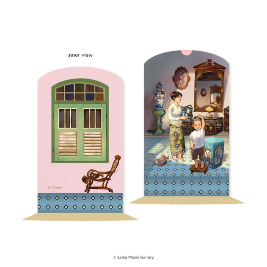 LOKAMADE Nyonya's Memoir Shaped Postcard MDP41:It's Teatime