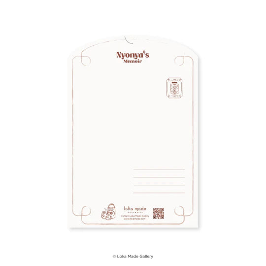 LOKAMADE Nyonya's Memoir Shaped Postcard MDP41:It's Teatime