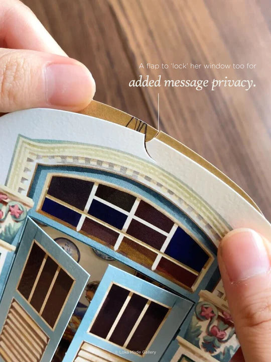 LOKAMADE Nyonya's Memoir Shaped Postcard MDP41:It's Teatime