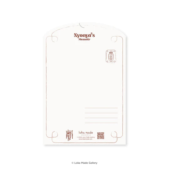 LOKAMADE Nyonya's Memoir Shaped Postcard MDP40:The Wedding Preparation