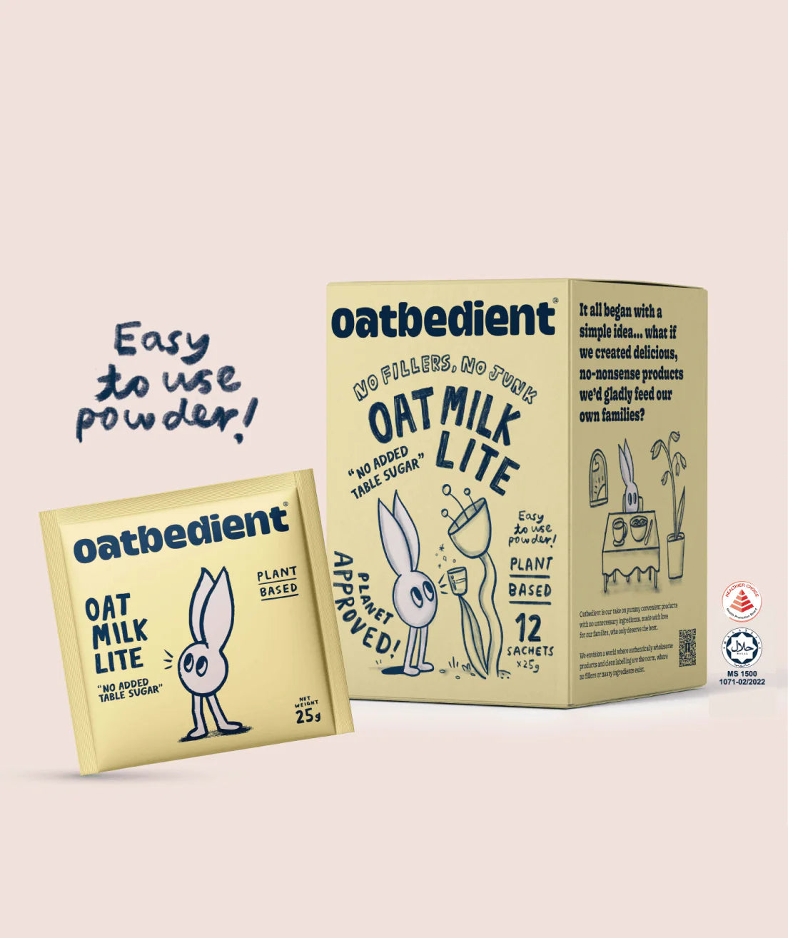 OATBEDIENT Oat Milk Lite 12x25g